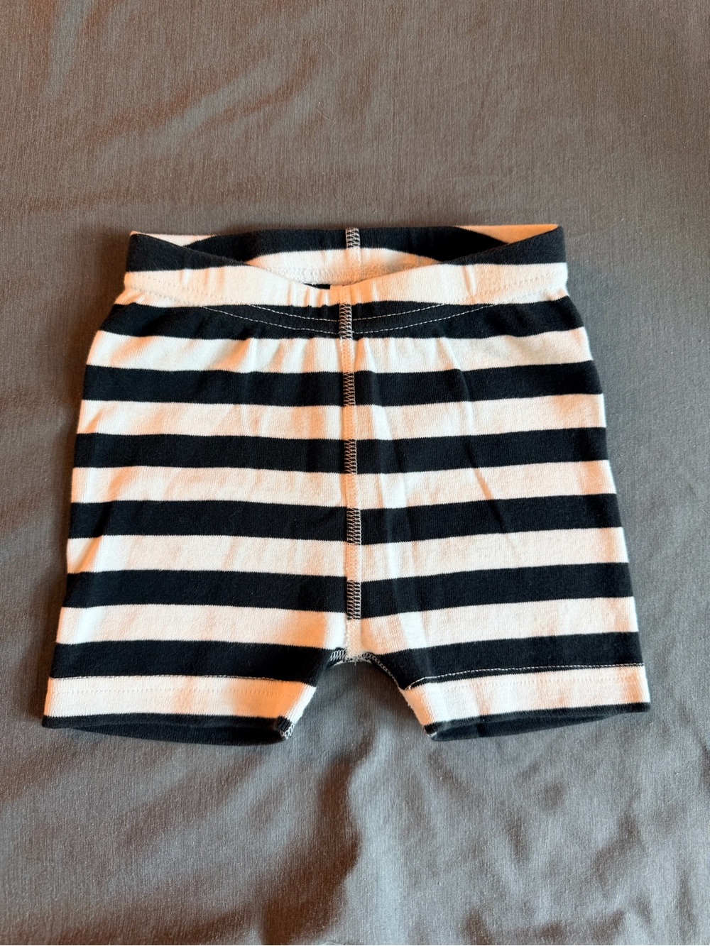 Disney Black and White Striped Knit Shorts
